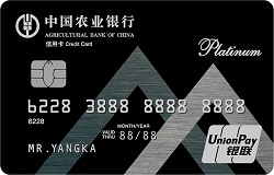 農業(yè)銀行銀聯(lián)公務卡(白金卡)