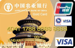 農(nóng)行金穗國際旅游卡 普卡(VISA)